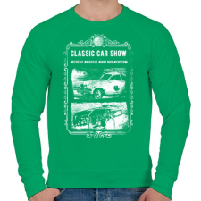 PRINTFASHION Klasszikus autók - Férfi pulóver - Zöld férfi pulóver, kardigán