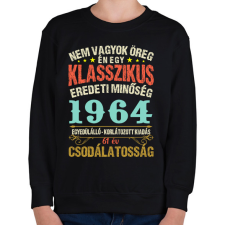 PRINTFASHION Klasszikus eredeti minőség - Egyedi számokkal - Gyerek pulóver - Fekete gyerek pulóver, kardigán