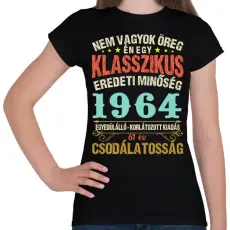 PRINTFASHION Klasszikus eredeti minőség - Egyedi számokkal - Női póló - Fekete