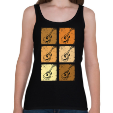 PRINTFASHION Klasszikus gitárok - Női atléta - Fekete