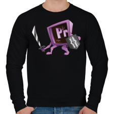 PRINTFASHION Knight of Movies - Férfi pulóver - Fekete férfi pulóver, kardigán