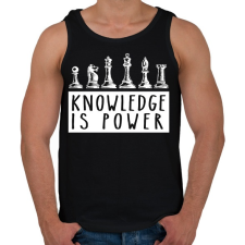 PRINTFASHION Knowledge is power - Férfi atléta - Fekete atléta, trikó