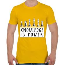 PRINTFASHION Knowledge is power - Férfi póló - Sárga férfi póló