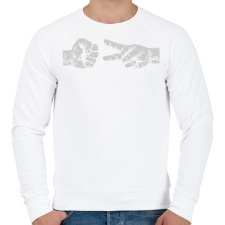 PRINTFASHION Kő papír olló - Férfi pulóver - Fehér férfi pulóver, kardigán