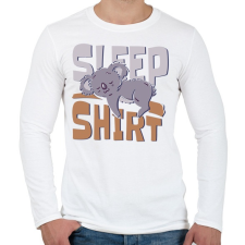 PRINTFASHION Koala - alvós póló - Férfi hosszú ujjú póló - Fehér férfi póló