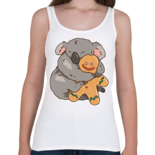 PRINTFASHION Koala és mézeskalács - Női atléta - Fehér női trikó