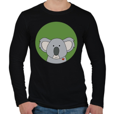 PRINTFASHION Koala - Férfi hosszú ujjú póló - Fekete