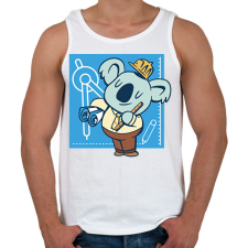 PRINTFASHION Koala mérnök - Férfi atléta - Fehér atléta, trikó