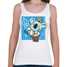 PRINTFASHION Koala mérnök - Női atléta - Fehér női trikó