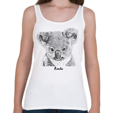 PRINTFASHION Koala - Női atléta - Fehér női trikó