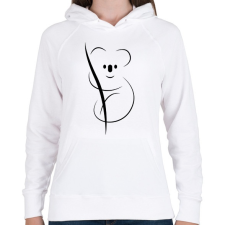 PRINTFASHION Koala - Női kapucnis pulóver - Fehér női pulóver, kardigán
