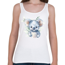PRINTFASHION Koala növényekkel - Női atléta - Fehér