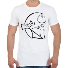 PRINTFASHION Kőbányai-Kutyasuli  felirat nélkül - Férfi póló - Fehér