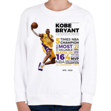 PRINTFASHION Kobe Bryant - Gyerek pulóver - Fehér