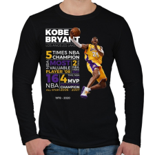 PRINTFASHION Kobi Bryant Dark - Férfi hosszú ujjú póló - Fekete férfi póló