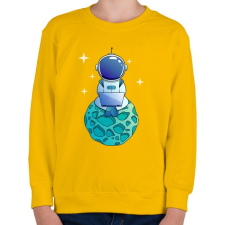 PRINTFASHION Kocka asztronauta zöld - Gyerek pulóver - Sárga gyerek pulóver, kardigán