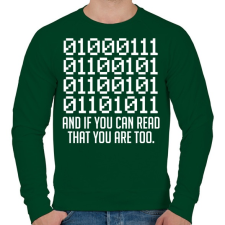 PRINTFASHION KOCKA - Férfi pulóver - Sötétzöld férfi pulóver, kardigán