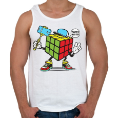 PRINTFASHION Kocka mester - Férfi atléta - Fehér