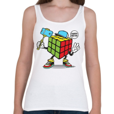 PRINTFASHION Kocka mester - Női atléta - Fehér női trikó