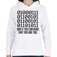 PRINTFASHION KOCKA - Női kapucnis pulóver - Fehér női pulóver, kardigán