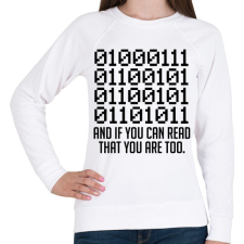 PRINTFASHION KOCKA - Női pulóver - Fehér női pulóver, kardigán