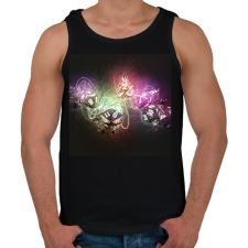 PRINTFASHION Kockák lézerfényben - Férfi atléta - Fekete atléta, trikó