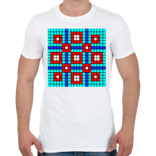 PRINTFASHION Kockás minta 01 - Férfi póló - Fehér férfi póló