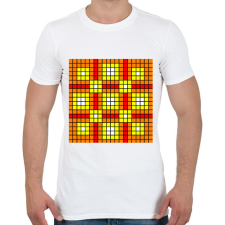 PRINTFASHION kockás minta 02 - Férfi póló - Fehér férfi póló