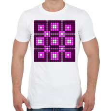 PRINTFASHION Kockás minta 03 - Férfi póló - Fehér