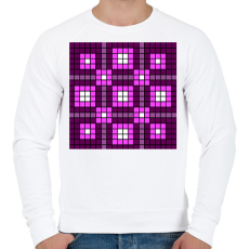 PRINTFASHION Kockás minta 03 - Férfi pulóver - Fehér