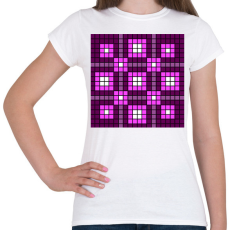 PRINTFASHION Kockás minta 03 - Női póló - Fehér