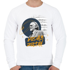 PRINTFASHION Kodály Zoltán - Férfi pulóver - Fehér férfi pulóver, kardigán