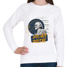 PRINTFASHION Kodály Zoltán - Női pulóver - Fehér