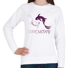 PRINTFASHION Koi harmónia - Női pulóver - Fehér női pulóver, kardigán