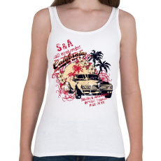 PRINTFASHION Kókuszfák  autó - Női atléta - Fehér