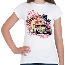 PRINTFASHION Kókuszfák  autó - Női póló - Fehér női póló