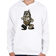 PRINTFASHION Kóla - Gyerek kapucnis pulóver - Fehér gyerek pulóver, kardigán