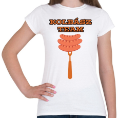 PRINTFASHION Kolbász Team - Női póló - Fehér