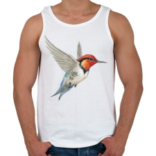 PRINTFASHION Kolibri - Férfi atléta - Fehér atléta, trikó