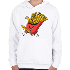 PRINTFASHION Kolompér - Gyerek kapucnis pulóver - Fehér