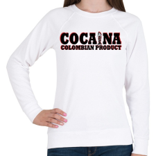 PRINTFASHION Kolumbiai Termék - Női pulóver - Fehér női pulóver, kardigán