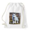 PRINTFASHION kölyök farkas / husky - Sportzsák, Tornazsák - Fehér