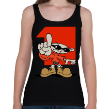 PRINTFASHION Kölyök nem dedós 1. - Női atléta - Fekete női trikó