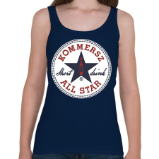 PRINTFASHION Kommersz ALL STAR - Női atléta - Sötétkék női trikó