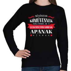 PRINTFASHION Kőműves apuka - Női pulóver - Fekete