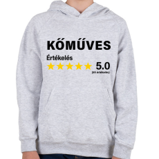 PRINTFASHION Kőműves Értékelés ***** 5.0 (69 értékelés) - Gyerek kapucnis pulóver - Sport szürke