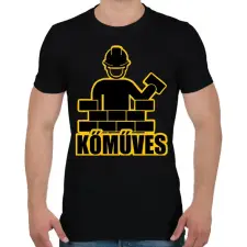 PRINTFASHION kőműves - Férfi póló - Fekete férfi póló