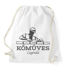 PRINTFASHION Kőműves legenda - Sportzsák, Tornazsák - Fehér tornazsák