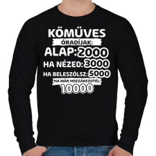 PRINTFASHION Kőműves óradíjak - Férfi pulóver - Fekete férfi pulóver, kardigán