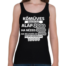 PRINTFASHION Kőműves óradíjak - Női atléta - Fekete női trikó